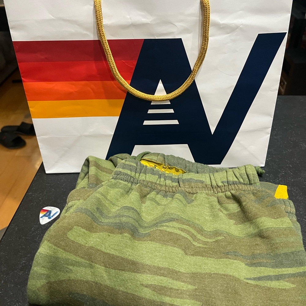 Aviator Nation Bolt Sweatpants CAMO- Sz Small NEW  (other) free guitar pic & bag